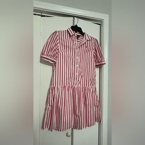 Polo by Ralph Lauren Red and White Striped Kids Dress